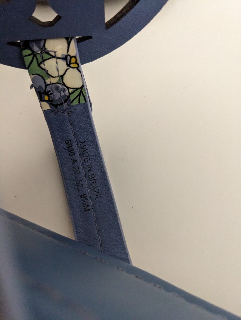 EUC! Tory Burch Miller Sandal Blue Terrace Ditsy Patent Leather Floral Size 9.5 - Picture 9 of 16